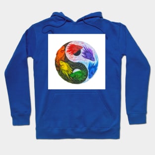 Betta Yin Yang color wheel Hoodie